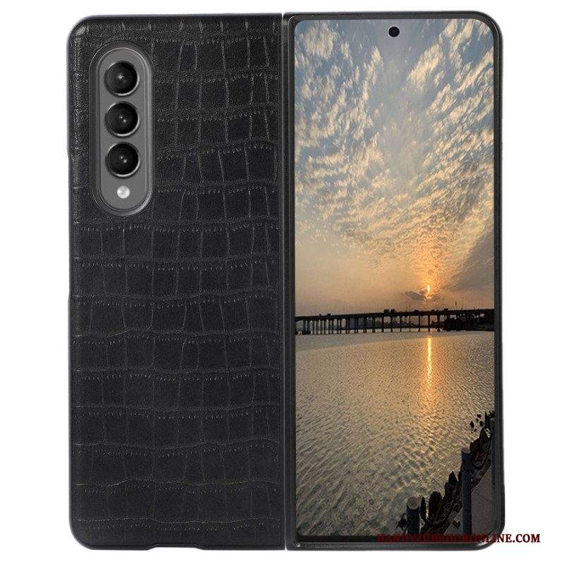 Cover Samsung Galaxy Z Fold 4 Finta Pelle Di Coccodrillo