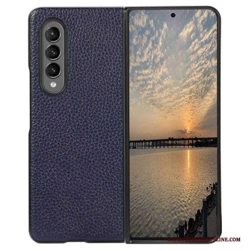 Cover Samsung Galaxy Z Fold 4 Litchi Ecopelle Effetto Vintage