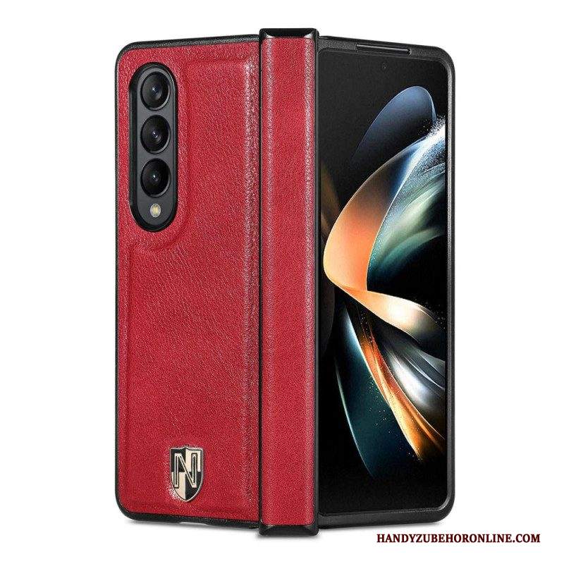 Cover Samsung Galaxy Z Fold 4 Patch In Pelle Caseneo