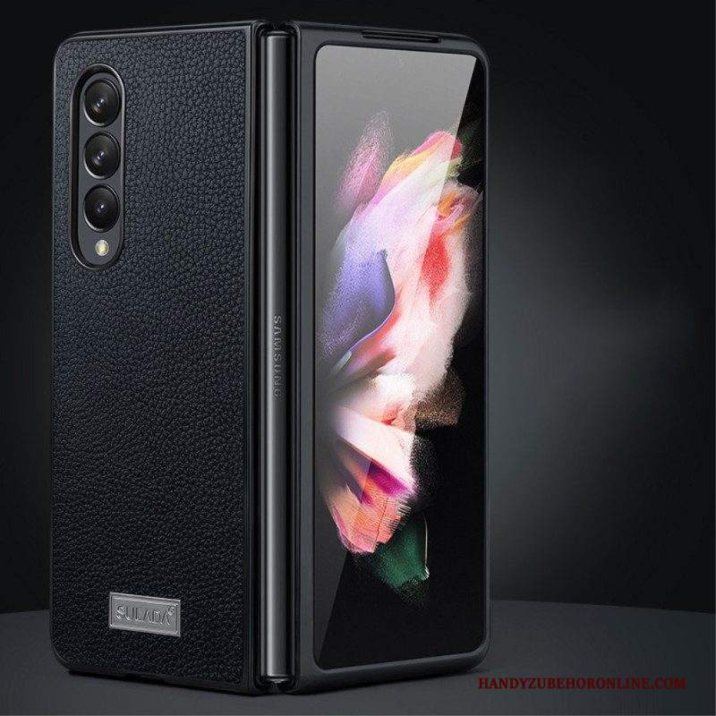 Cover Samsung Galaxy Z Fold 4 Sulada Ecopelle Litchi