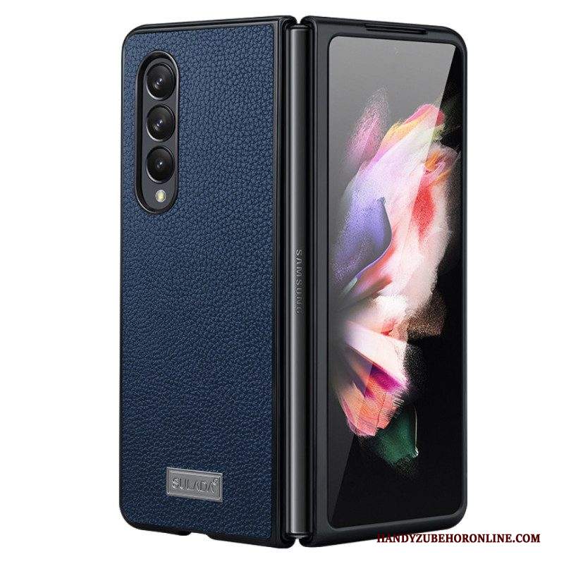 Cover Samsung Galaxy Z Fold 4 Sulada Ecopelle Litchi