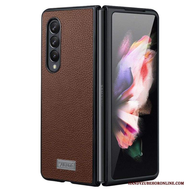 Cover Samsung Galaxy Z Fold 4 Sulada Ecopelle Litchi