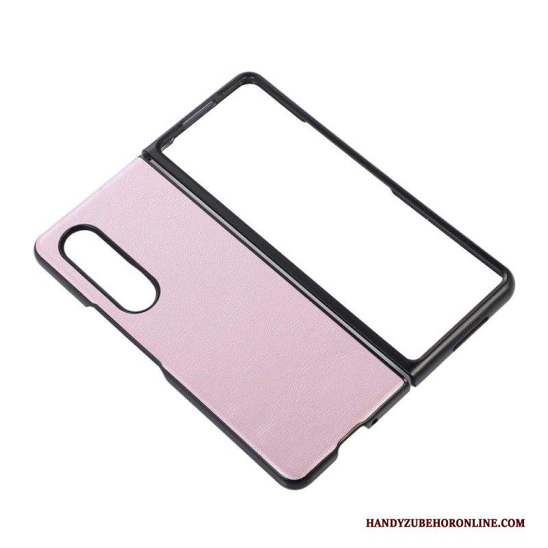 Cover Samsung Galaxy Z Fold 4 Texture Classica In Ecopelle