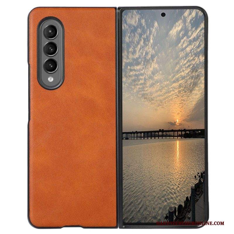 Cover Samsung Galaxy Z Fold 4 Texture Classica In Ecopelle