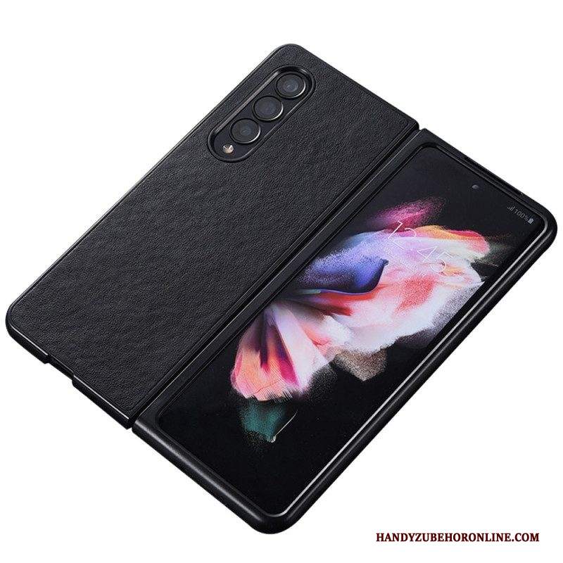 Cover Samsung Galaxy Z Fold 4 Trama Di Nylon In Ecopelle