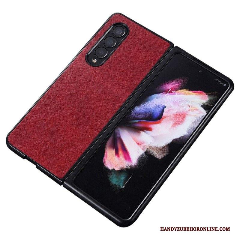 Cover Samsung Galaxy Z Fold 4 Trama Di Nylon In Ecopelle