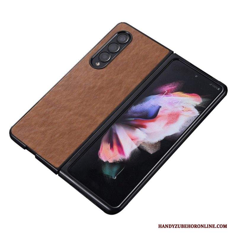 Cover Samsung Galaxy Z Fold 4 Trama Di Nylon In Ecopelle