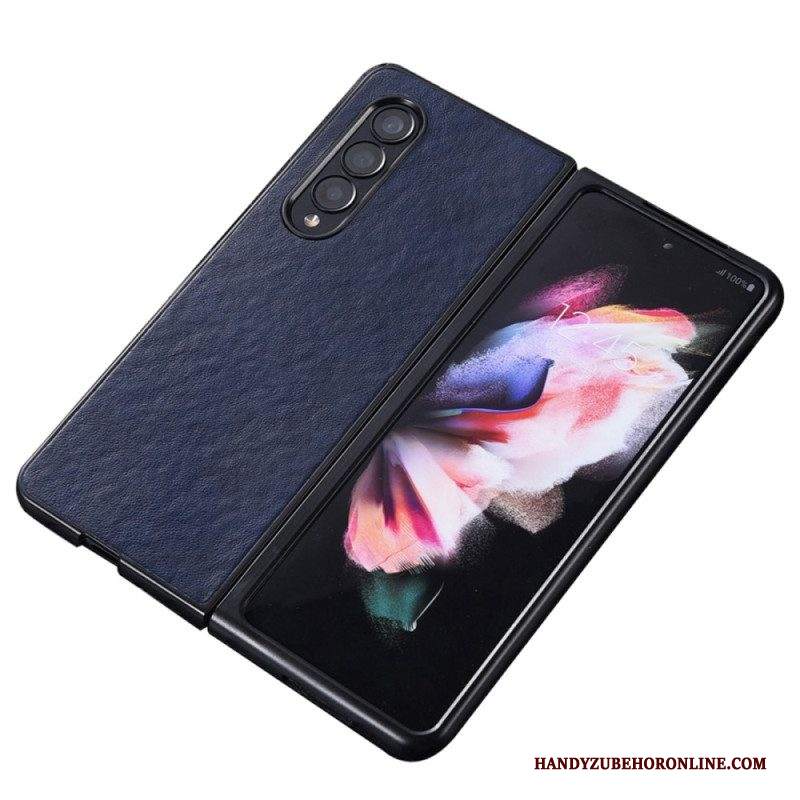 Cover Samsung Galaxy Z Fold 4 Trama Di Nylon In Ecopelle