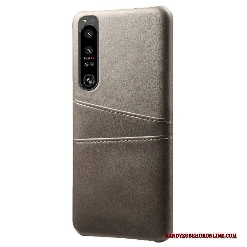 Cover Sony Xperia 1 IV Portacarte Effetto Pelle