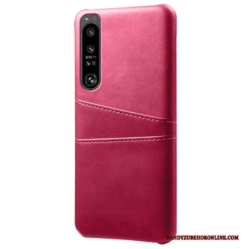 Cover Sony Xperia 1 IV Portacarte Effetto Pelle