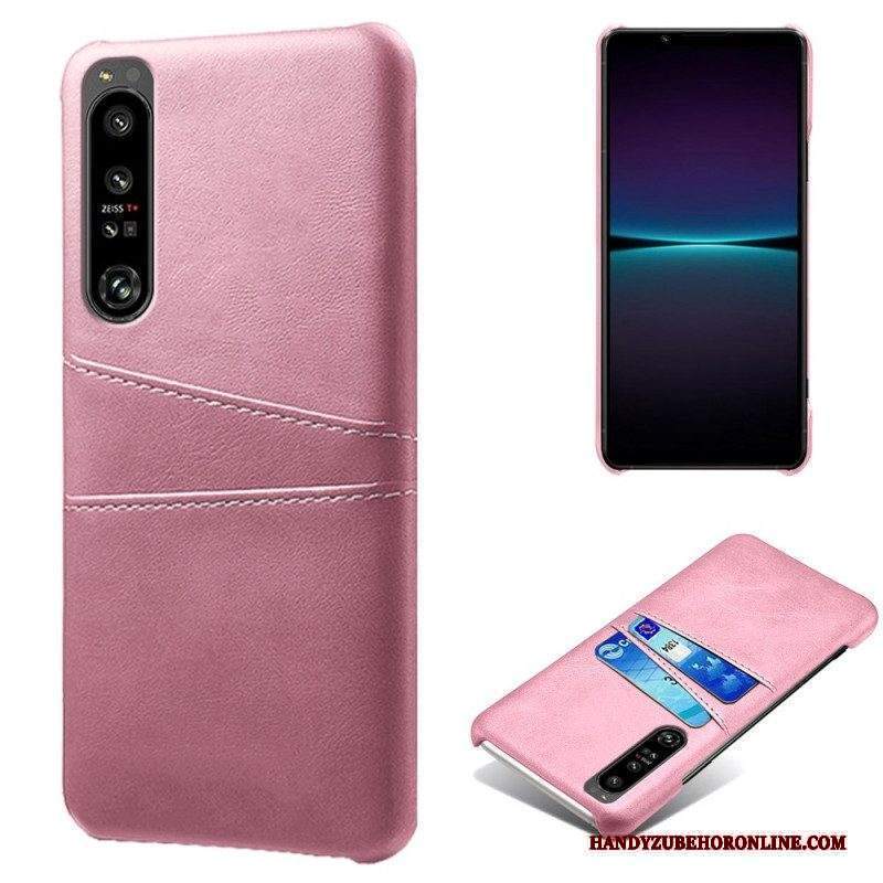 Cover Sony Xperia 1 IV Portacarte Effetto Pelle