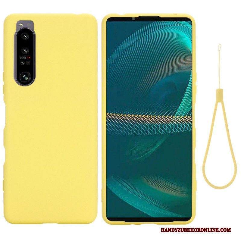 Cover Sony Xperia 1 IV Silicone Liquido Strappy