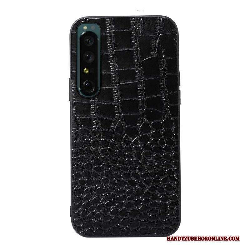 Cover Sony Xperia 1 IV Vera Pelle Di Coccodrillo