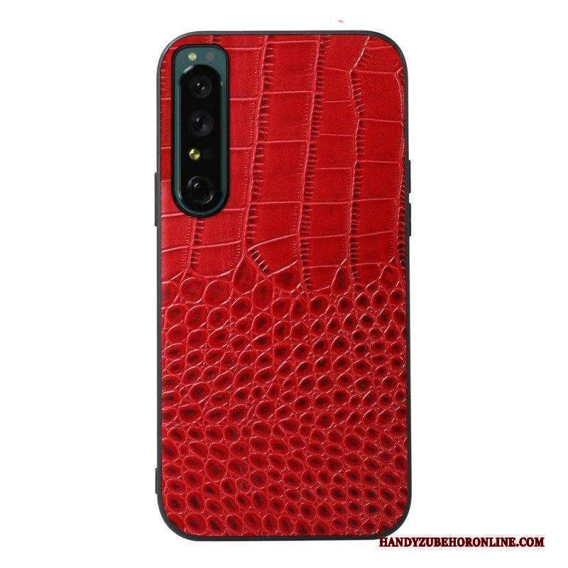 Cover Sony Xperia 1 IV Vera Pelle Di Coccodrillo