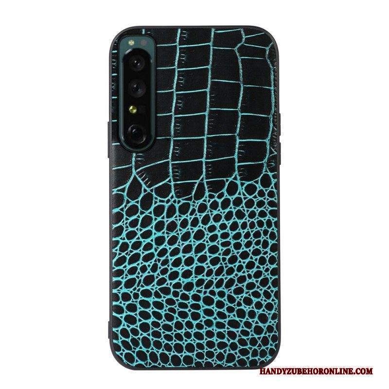 Cover Sony Xperia 1 IV Vera Pelle Di Coccodrillo