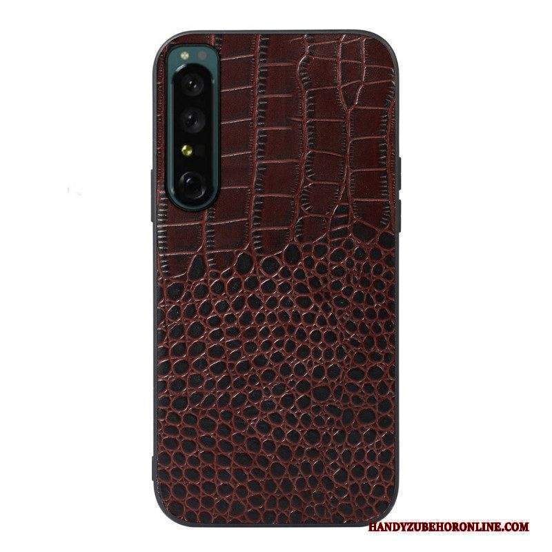 Cover Sony Xperia 1 IV Vera Pelle Di Coccodrillo