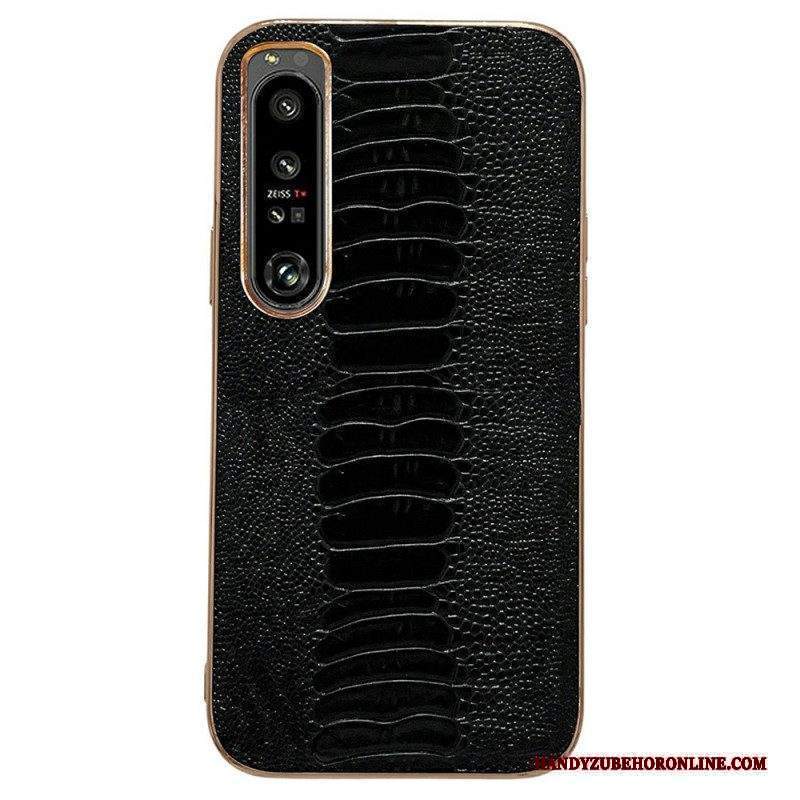 Cover Sony Xperia 1 IV Vera Pelle Stile Coccodrillo