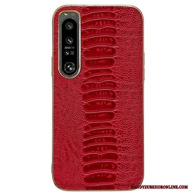 Cover Sony Xperia 1 IV Vera Pelle Stile Coccodrillo