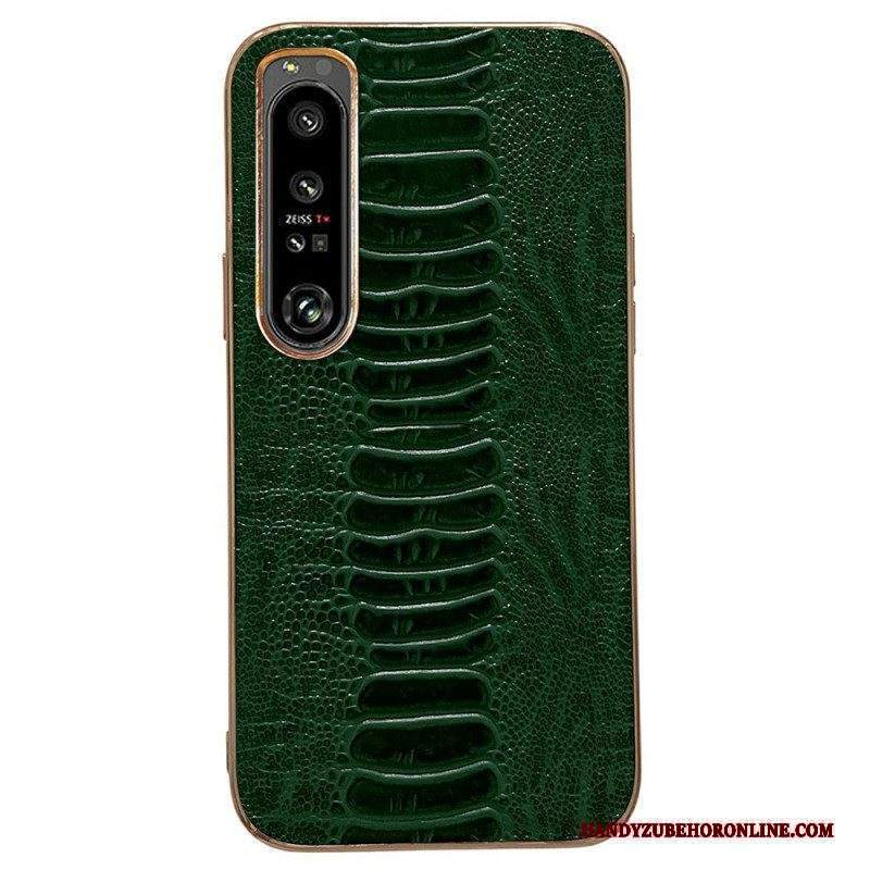 Cover Sony Xperia 1 IV Vera Pelle Stile Coccodrillo