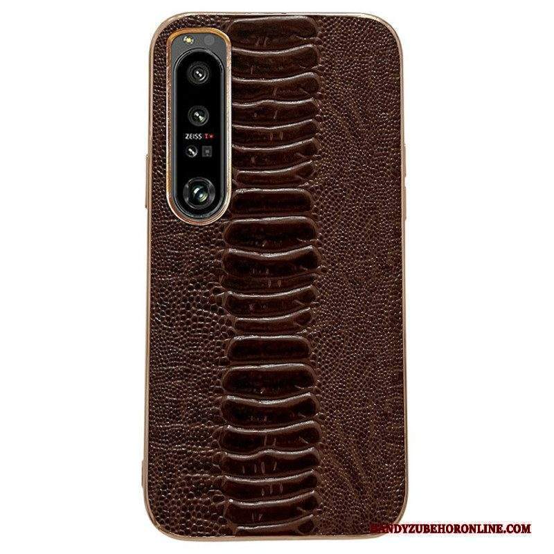 Cover Sony Xperia 1 IV Vera Pelle Stile Coccodrillo