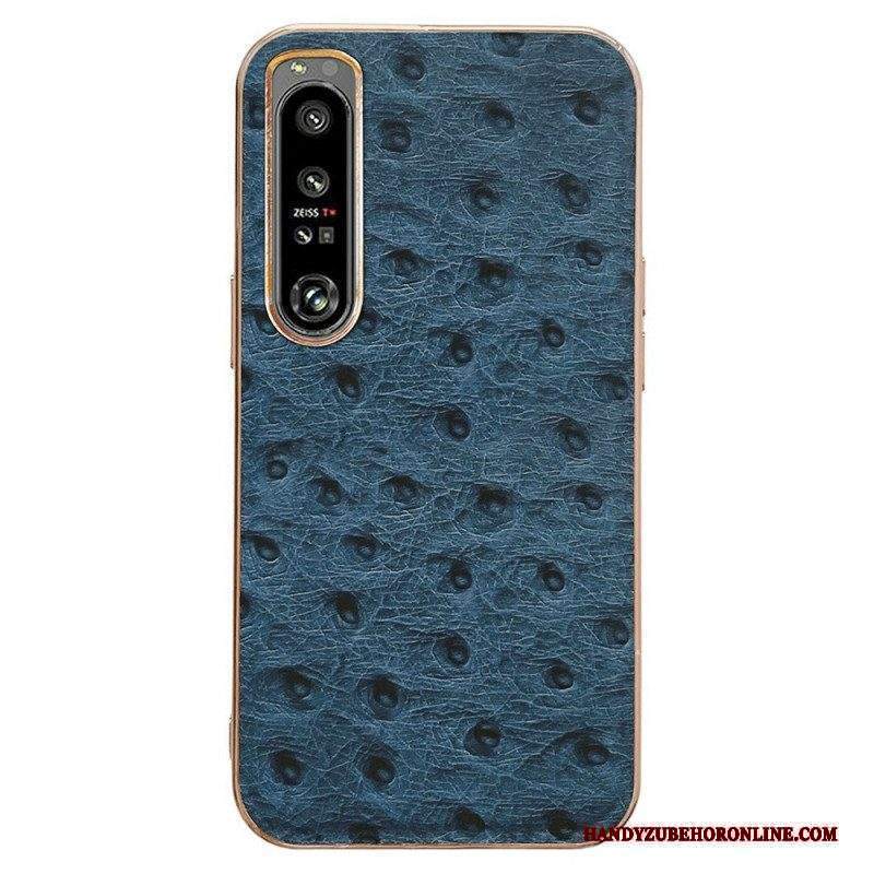 Cover Sony Xperia 1 IV Vera Pelle Stile Struzzo