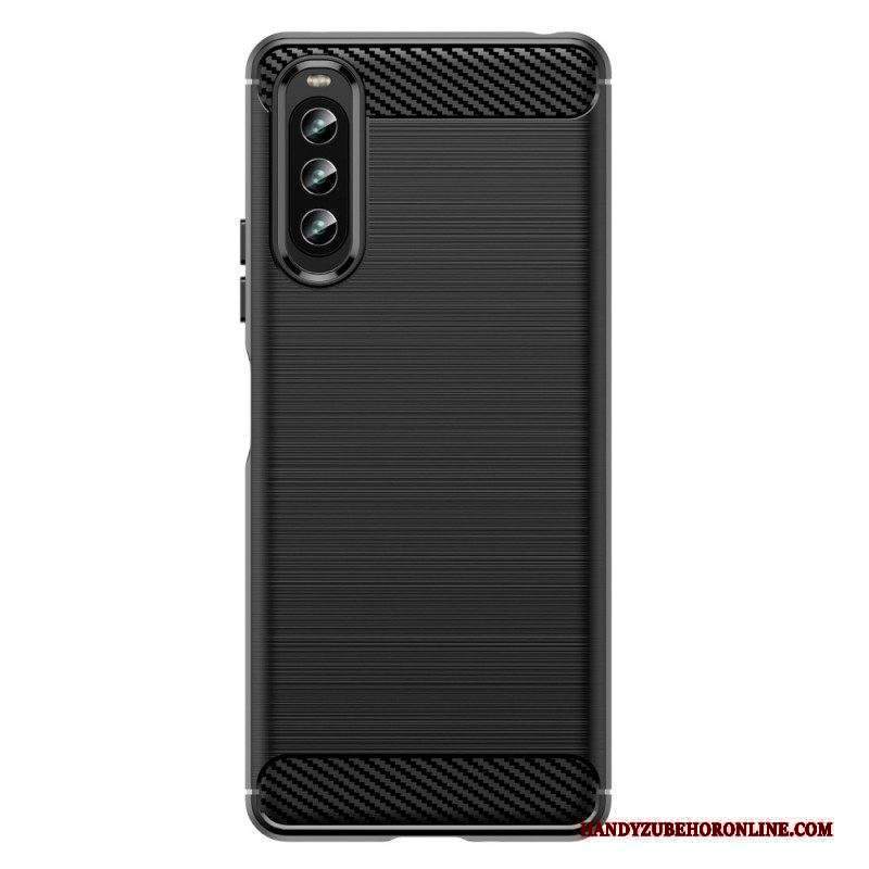 Cover Sony Xperia 10 IV Fibra Di Carbonio Spazzolata