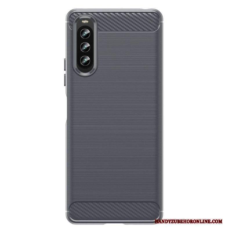 Cover Sony Xperia 10 IV Fibra Di Carbonio Spazzolata