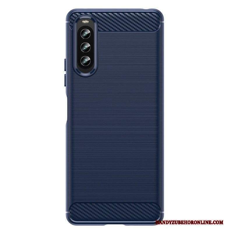 Cover Sony Xperia 10 IV Fibra Di Carbonio Spazzolata