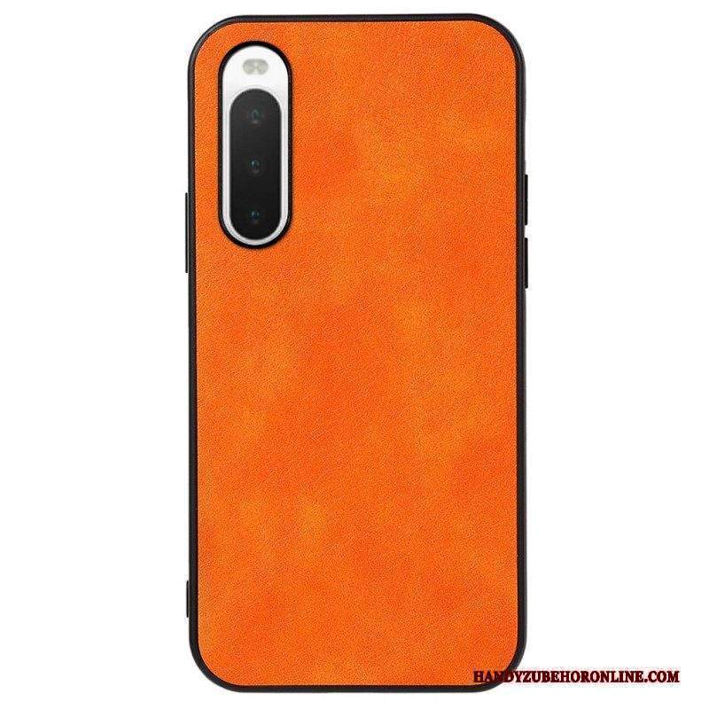 Cover Sony Xperia 10 IV Stile In Pelle Litchi