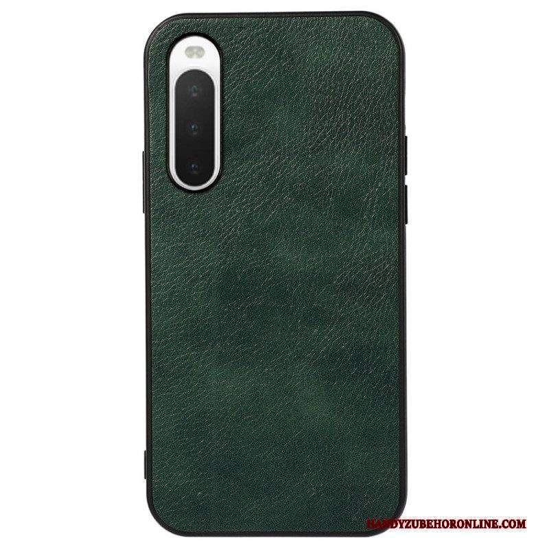 Cover Sony Xperia 10 IV Stile In Pelle Litchi