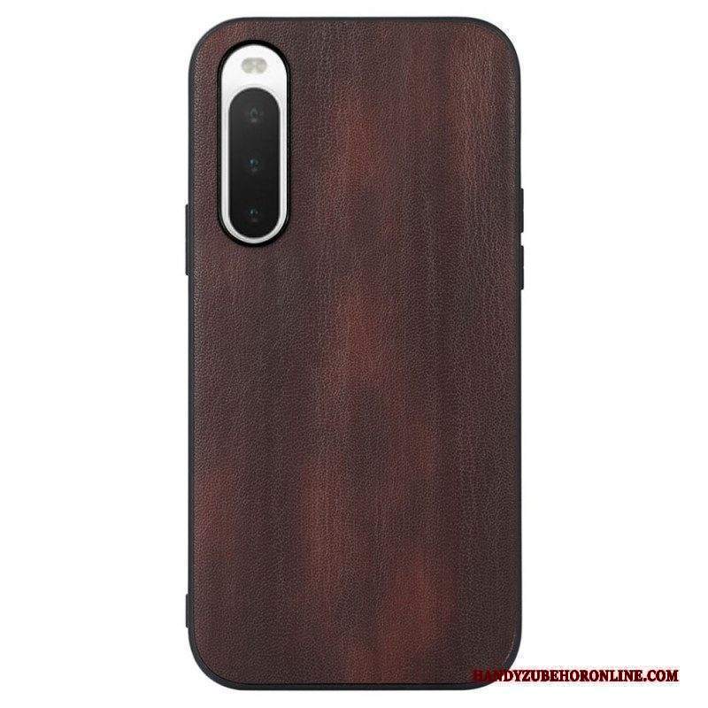 Cover Sony Xperia 10 IV Struttura In Pelle