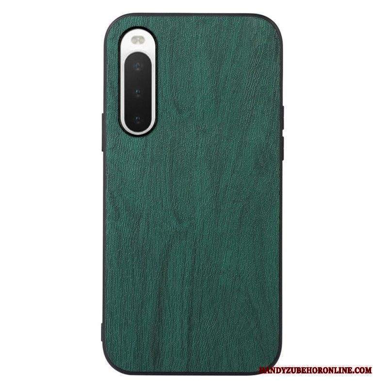 Cover Sony Xperia 10 IV Trama Di Legno In Ecopelle