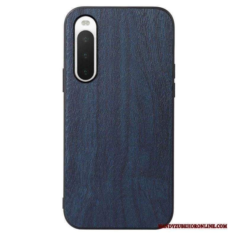 Cover Sony Xperia 10 IV Trama Di Legno In Ecopelle