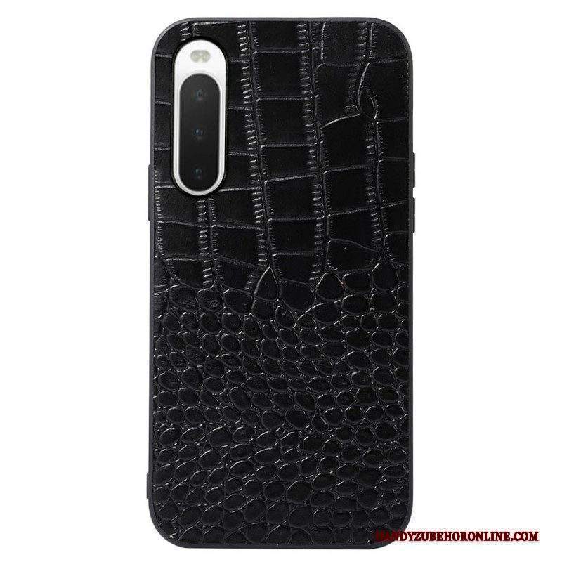 Cover Sony Xperia 10 IV Vera Pelle Di Coccodrillo