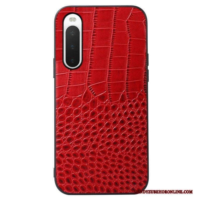 Cover Sony Xperia 10 IV Vera Pelle Di Coccodrillo