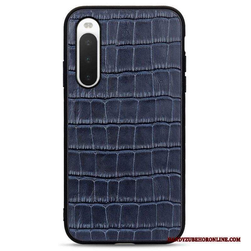 Cover Sony Xperia 10 IV Vera Pelle Di Coccodrillo