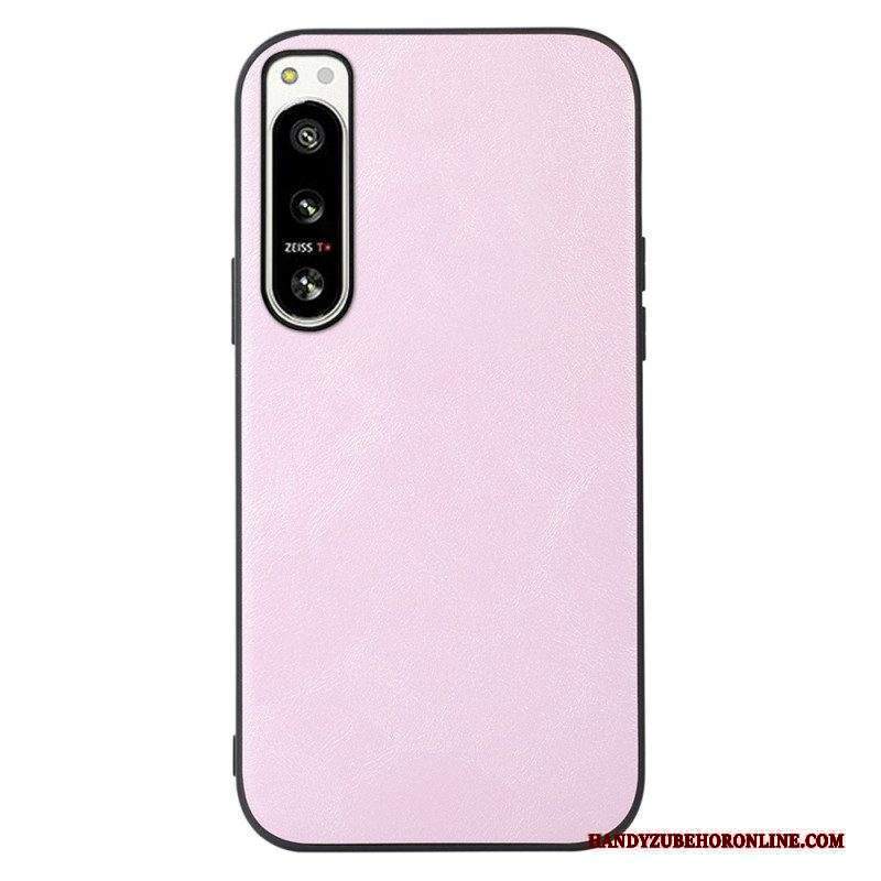 Cover Sony Xperia 5 IV Look Raffinato Effetto Pelle