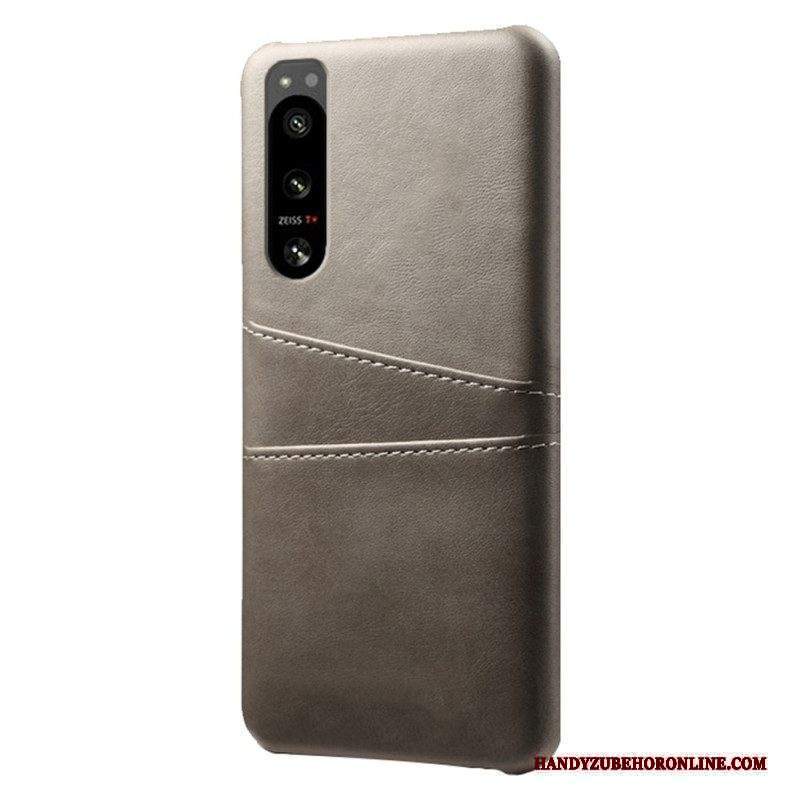 Cover Sony Xperia 5 IV Portacarte Effetto Pelle