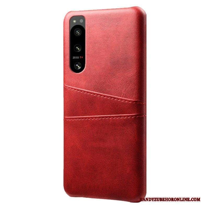 Cover Sony Xperia 5 IV Portacarte Effetto Pelle