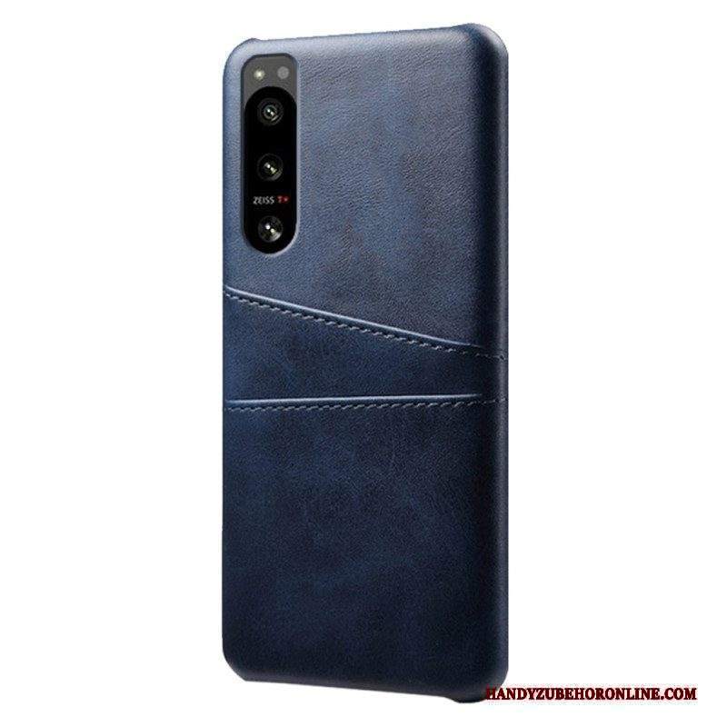 Cover Sony Xperia 5 IV Portacarte Effetto Pelle