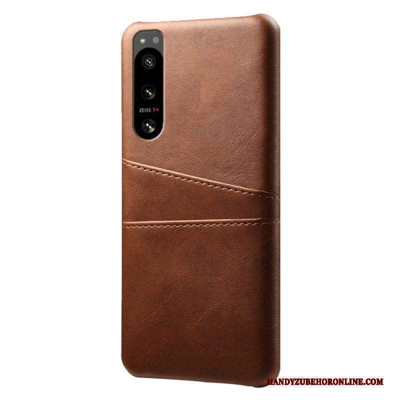 Cover Sony Xperia 5 IV Portacarte Effetto Pelle