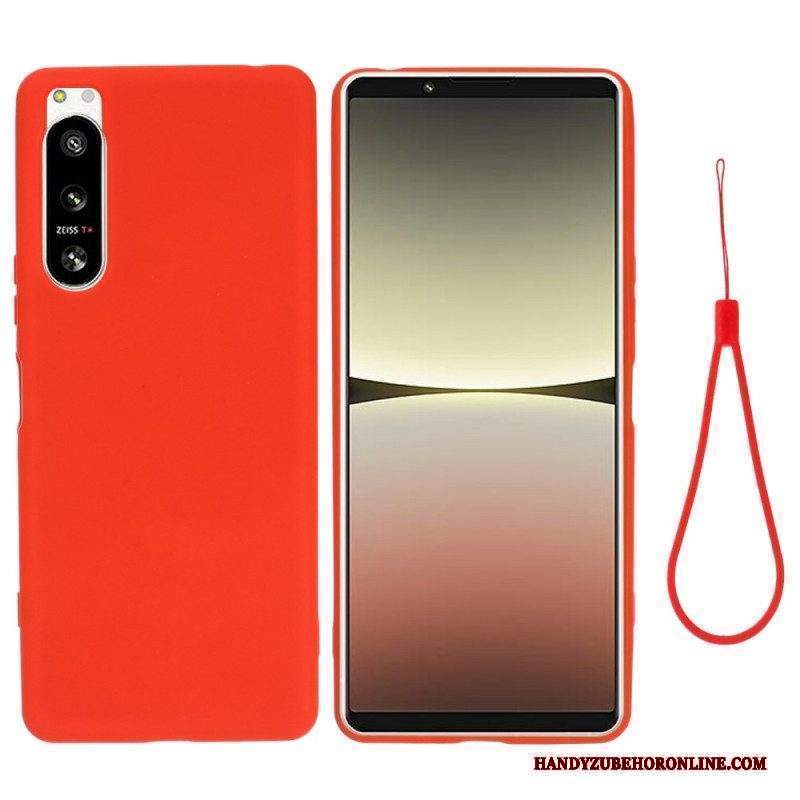 Cover Sony Xperia 5 IV Silicone Liquido Strappy