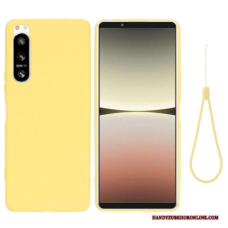 Cover Sony Xperia 5 IV Silicone Liquido Strappy