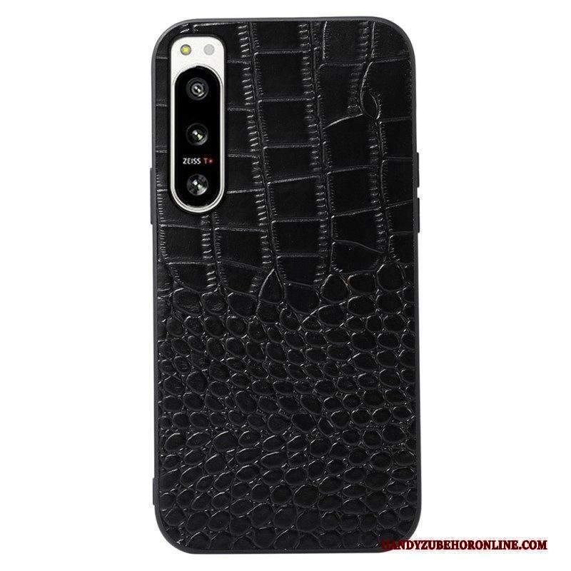 Cover Sony Xperia 5 IV Vera Pelle Di Coccodrillo