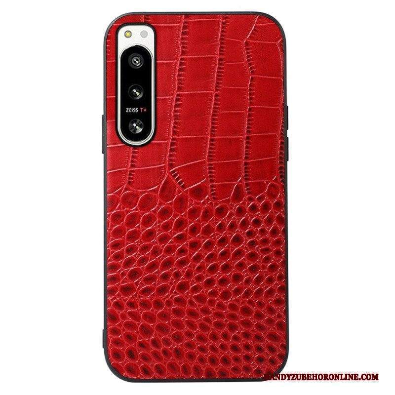 Cover Sony Xperia 5 IV Vera Pelle Di Coccodrillo