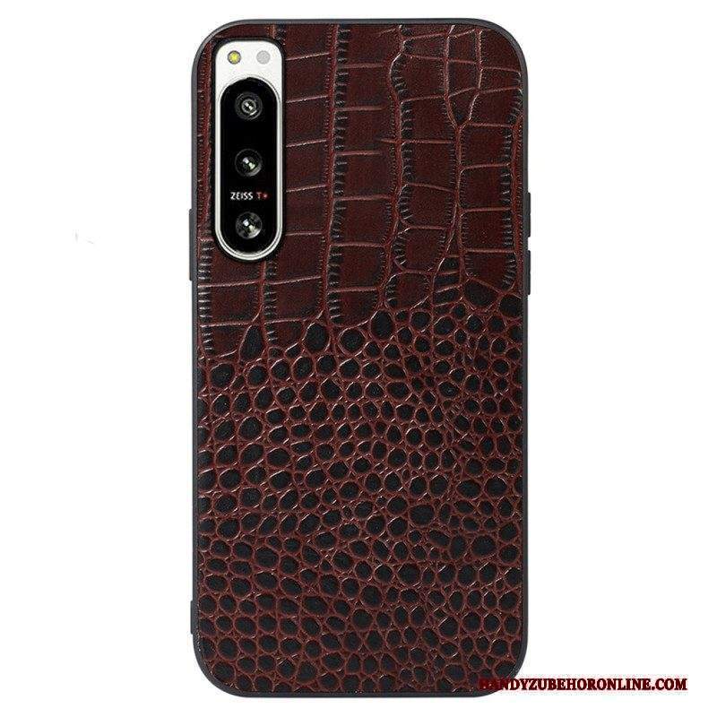 Cover Sony Xperia 5 IV Vera Pelle Di Coccodrillo