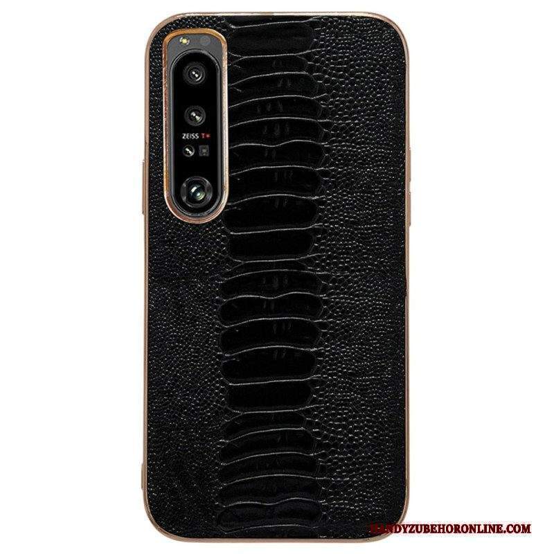 Cover Sony Xperia 5 IV Vera Pelle Stile Coccodrillo