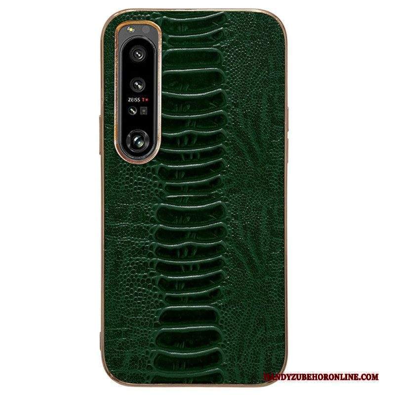 Cover Sony Xperia 5 IV Vera Pelle Stile Coccodrillo