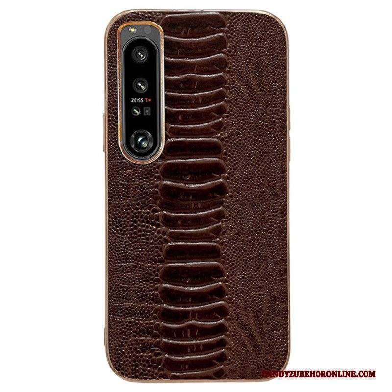 Cover Sony Xperia 5 IV Vera Pelle Stile Coccodrillo