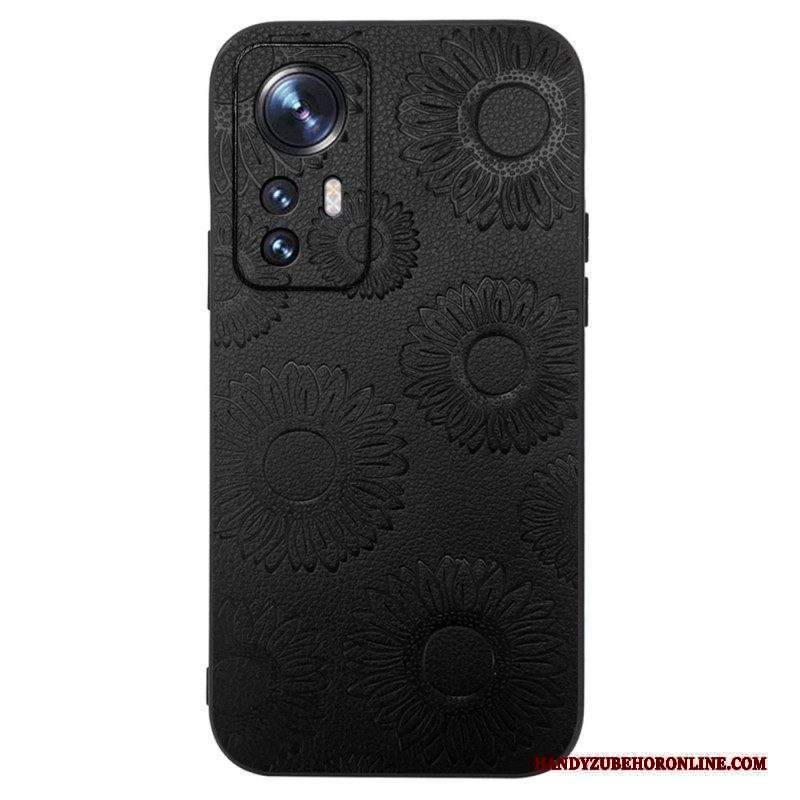 Cover Xiaomi 12 / 12X Girasoli In Ecopelle